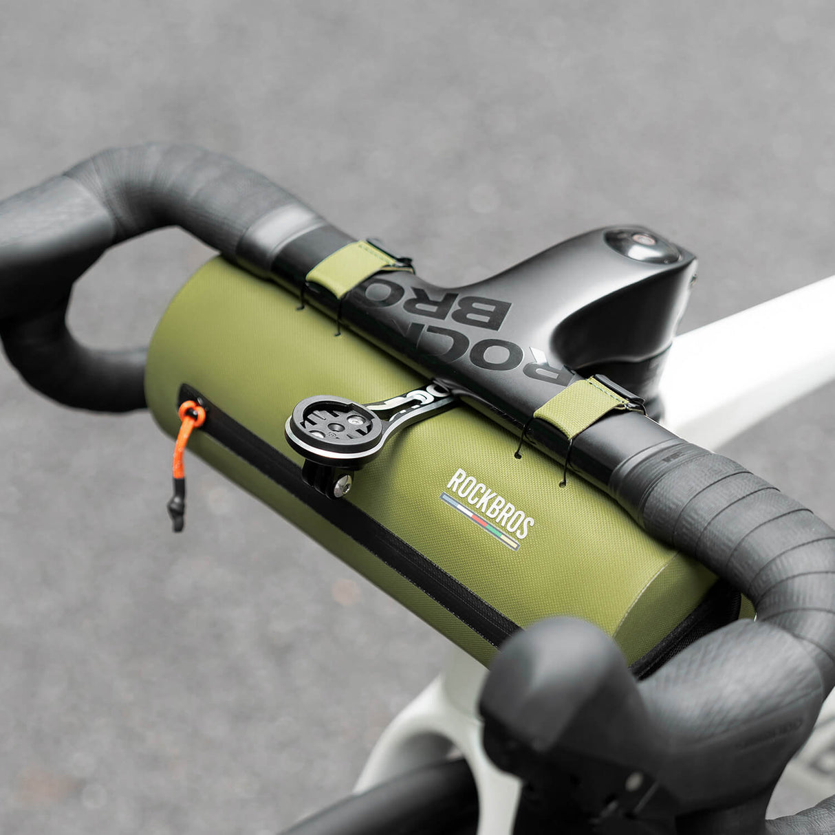 ROAD TO SKY 100 % Wasserdicht Lenkertasche 2L Grün - ROCKBROS-EU