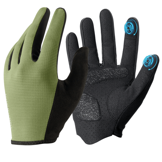 ROAD TO SKY Fahrrad Handschuhe Atmungsaktiv mit Touchscreen SommerFrühling-Grün