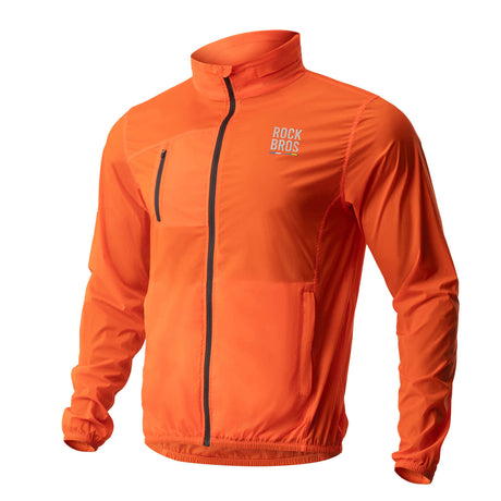 ROAD TO SKY Fahrradjacke Winter Winddicht Atmungsaktiv für MTB & Rennrad-Orange