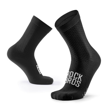 ROAD TO SKY Sportsocken Baumwolle Atmungsaktive Laufsocken für MTB & Rennrad-Schwarz