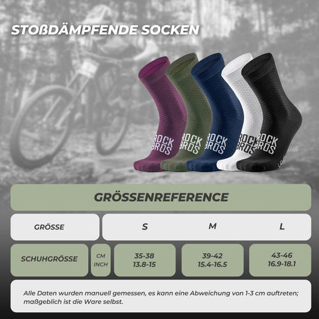 ROAD TO SKY Sportsocken Baumwolle Atmungsaktive Laufsocken für MTB & Rennrad