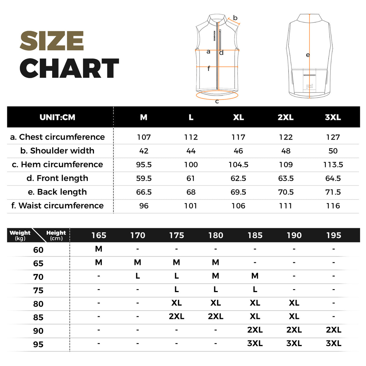 ROCKBROS Ärmellose Winddichte Fahrradweste – Packbar & Atmungsaktiv