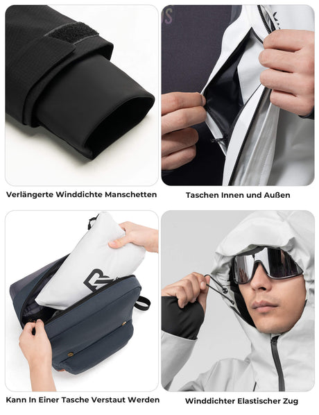 ROCKBROS Beheizbare Fahrradjacke – Mit Typ-C-Anschluss für maximale Wärme!