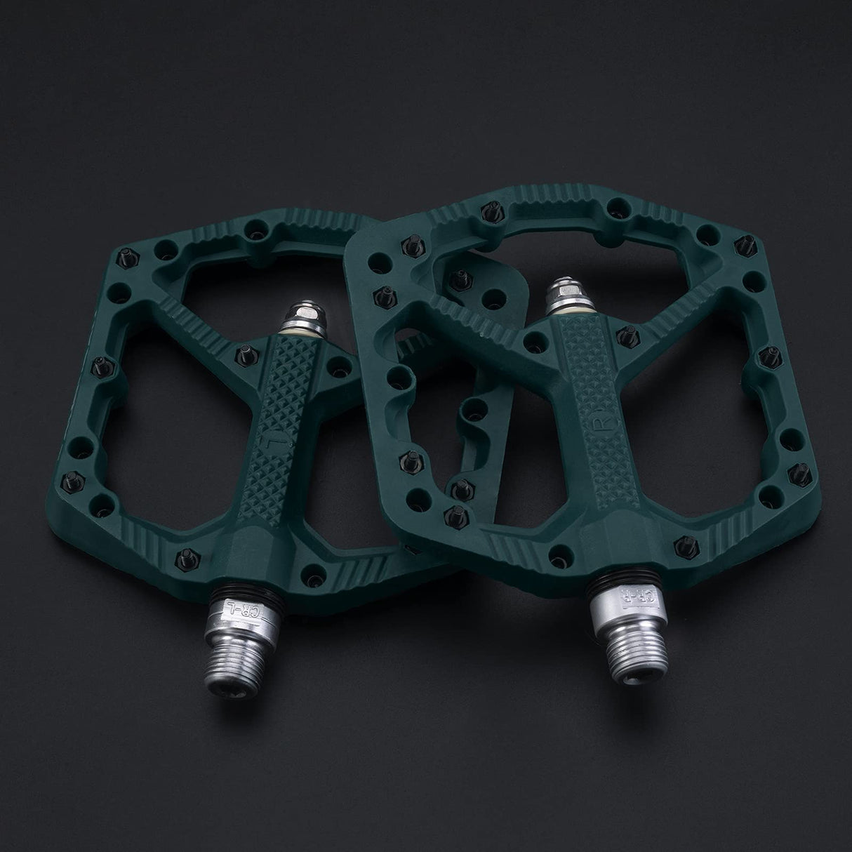 ROCKBROS Bike Pedals Nylon MTB Pedals Non-Slip Wear-Resistant (Pair) #Color_Blue