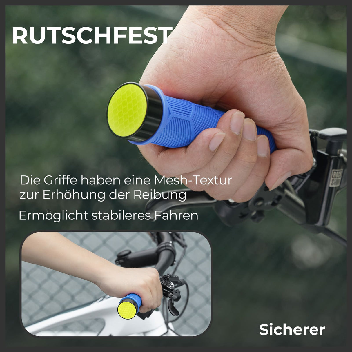 ROCKBROS Fahrrad-Lenkergriffe – Doppelverschluss für 22,2 mm Lenker
