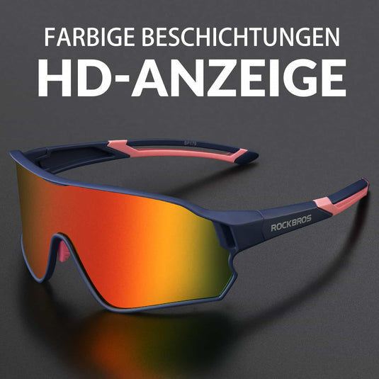 ROCKBROS Fahrradbrille Polarisierte Sportsbrille mit UV-Schutz