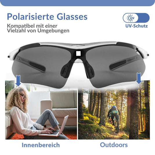 ROCKBROS Fahrradbrille Selbsttönend/Polarisiert Brille Sonnenbrille UV 400