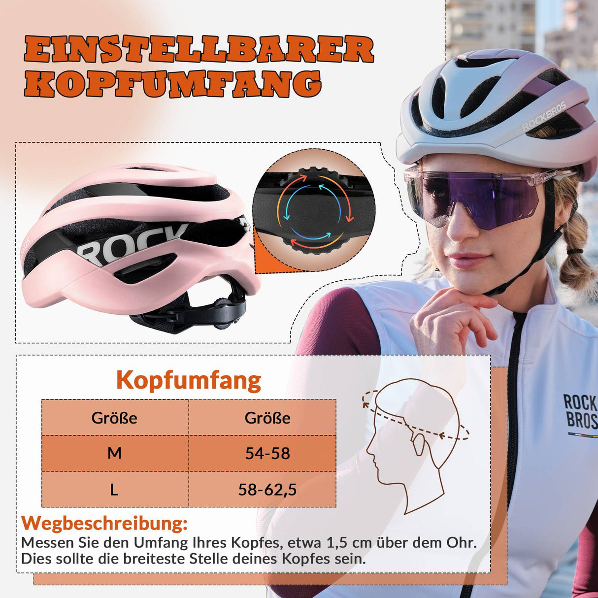 ROCKBROS Fahrradhelm Sport Mountainbike Schutzhelm Atmungsaktiv 54-58cm - ROCKBROS-EU