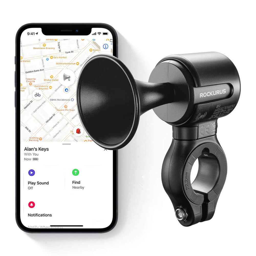 ROCKBROS Elektrische Fahrradklingel – 120dB & Smart Tracking