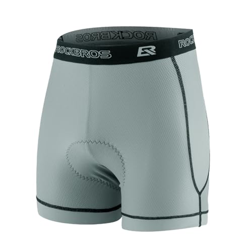 ROCKBROS Herren Radunterhose mit 4D Sitzpolster Radlerhose Atmungsaktiv