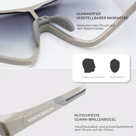 ROCKBROS Kinder Fahrradbrille UV400-Schutz Selbsttönend Sonnenbrille - ROCKBROS-EU