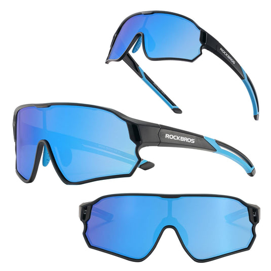ROCKBROS Kinder Fahrradbrille UV400-Schutz Polarisierte Sonnenbrille Schwarz