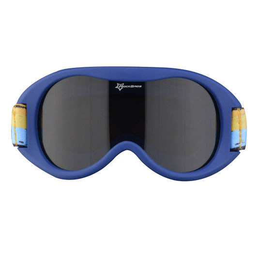 ROCKBROS Kinder Skibrille 100 % UV-Schutz winddicht Ski Schutzbrille Dunkle Blau