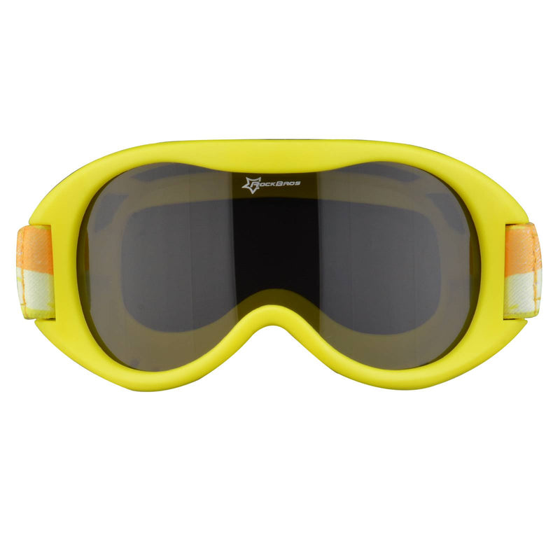 Laden Sie das Bild in Galerie -Viewer, ROCKBROS Kinder Skibrille 100 % UV-Schutz winddicht Ski Schutzbrille Gelbe
