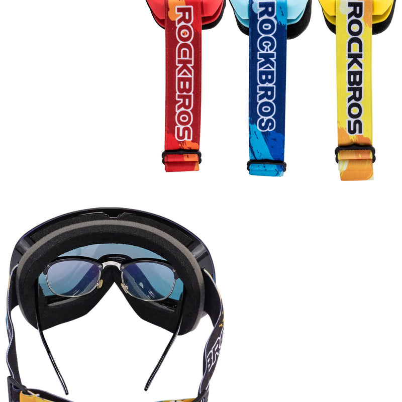 Laden Sie das Bild in Galerie -Viewer, ROCKBROS Kinder Skibrille 100 % UV-Schutz winddicht Ski Schutzbrille

