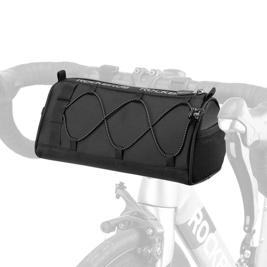 ROCKBROS Lenkertasche Multifunktionale Fahrradlenkertasche mit Schultergurt Schwarz
