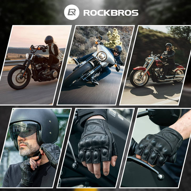 Laden Sie das Bild in Galerie -Viewer, ROCKBROS Motorradhandschuhe Winddichte Touchscreen Herren Handschuhe Schwarz