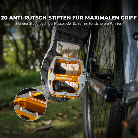ROCKBROS Fahrradpedale – Profi-Plattform mit Anti-Rutsch-Stiften