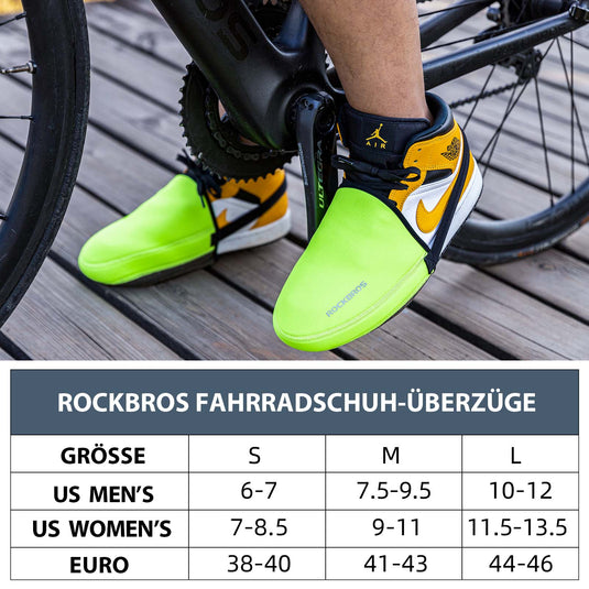 ROCKBROS Radsport Überschuhe Wasserdicht Kevlar Fahrrad Shoe Cover Grün