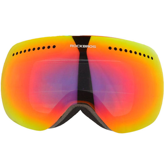 ROCKBROS Skibrille für Damen und Herren Anti-Nebel UV400 Schutz Skibrille Schwarz