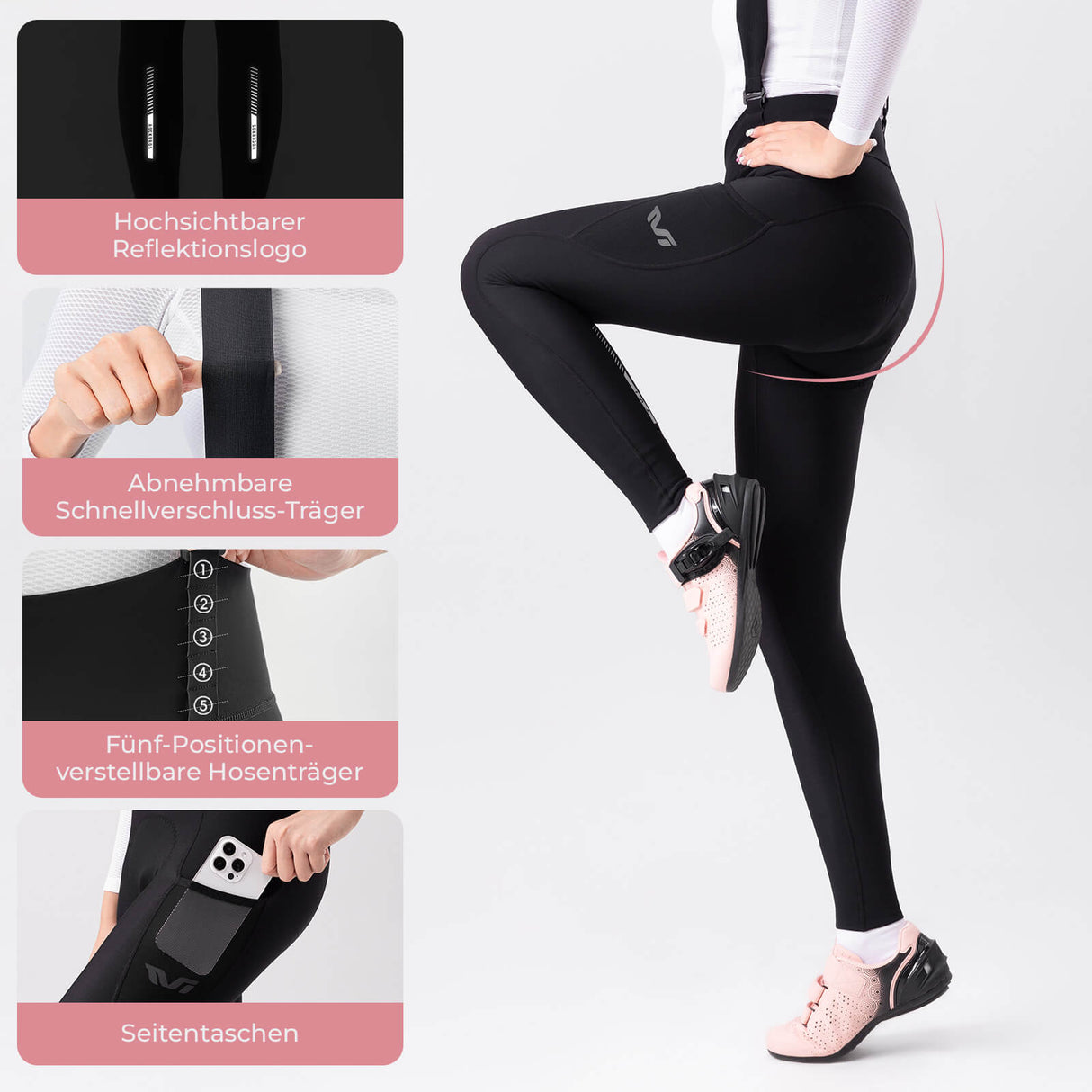 ROCKBROS TVI Damen Fahrrad-Trägerhose – Perfekter Komfort bei jeder Temperatur!