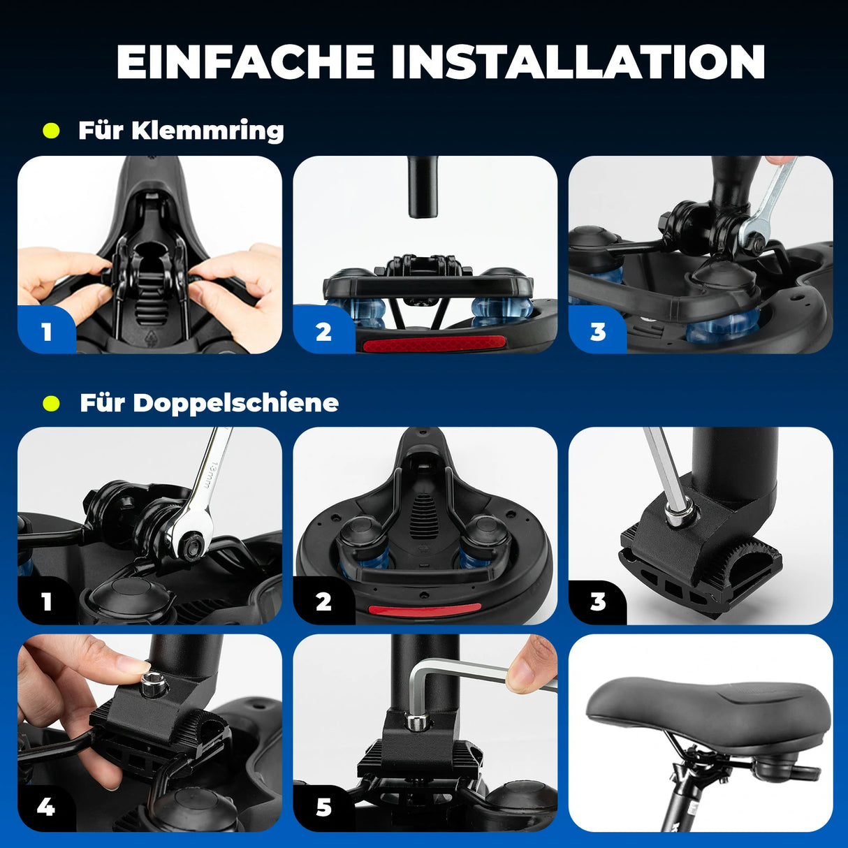 ROCKBROS wasserdicht Fahrradsattel für MTB & Rennrad aus Memory Foam - ROCKBROS-EU