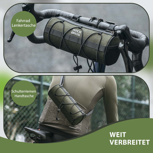 ROCKBROS Fahrrad Lenkertasche Multifunktionale Umhängetasche mit Schultergurt