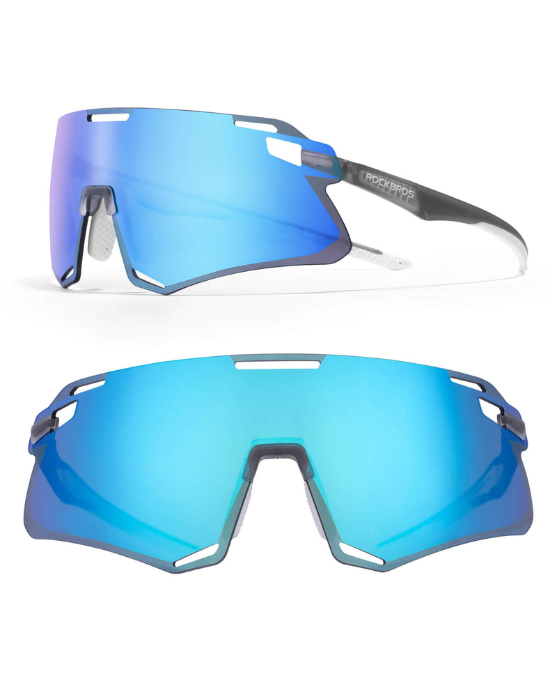 Laden Sie das Bild in Galerie -Viewer, ROCKBROS Sonnenbrille Winddichte Fahrradbrille für Outdoor-Sportarten-Blau
