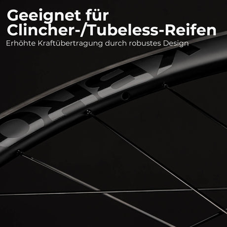 ROCKBROS 700C Carbon Laufradsatz 50mm Felgenbremse Steckachse Laufrad Set für Rennrad