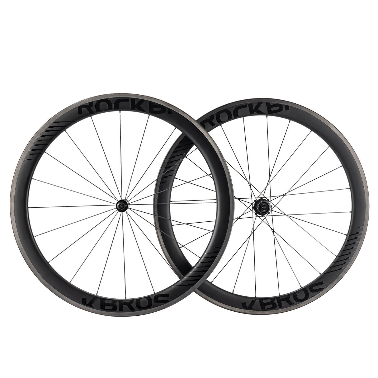 ROCKBROS 700C Carbon Laufradsatz 50mm Felgenbremse Steckachse Laufrad Set für Rennrad
