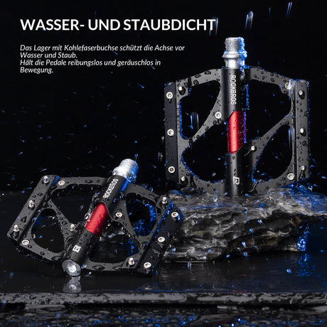 ROCKBROS Aluminium Pedale Leicht Staubdicht mit Antirutschstiften