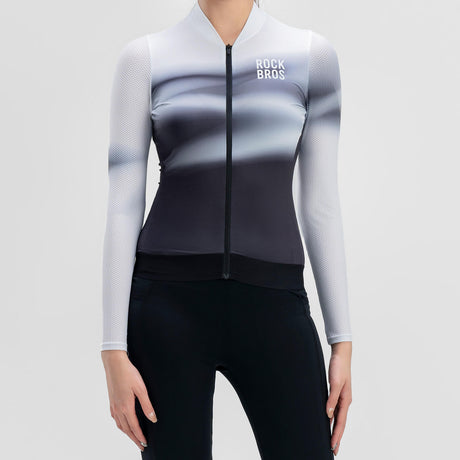 ROCKBROS Damen Langarm Hochleistungs-Radtrikot Jersey Schnell Trocknend für MTB Rennrad