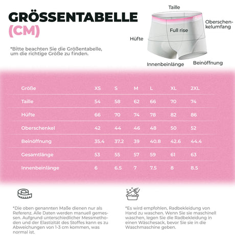 ROCKBROS Damen Radunterhose mit 3D Gepolsterte Radlerhose Atmungsaktiv