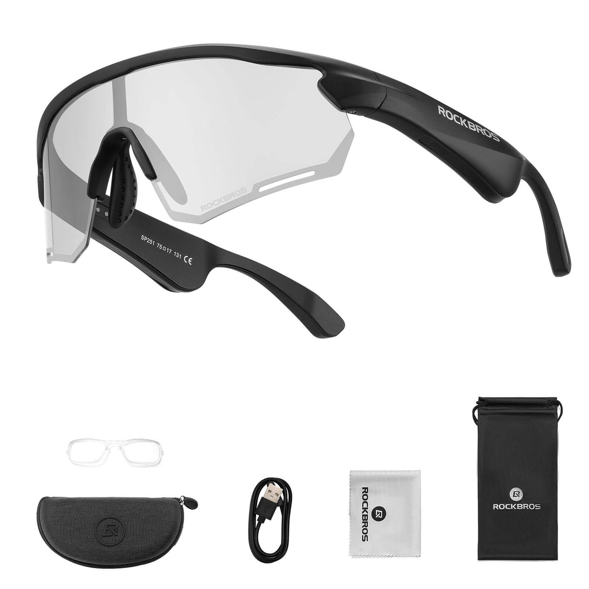 Elektronische Brille Intelligente Fahrradbrille Selbsttönend/Polarisiert - ROCKBROS-EU