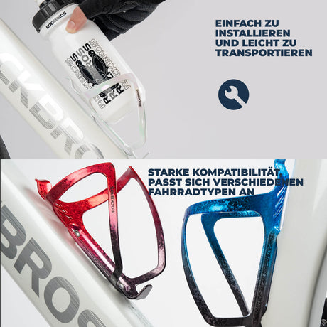ROCKBROS Fahrrad Flaschenhalter Getränkehalter Robust aus Alu Leicht
