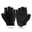 ROCKBROS Fahrrad Handschuhe Halbfinger rutschfest Stoßdämpfende Sommer-Schwarz
