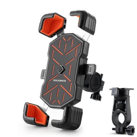 ROCKBROS Fahrrad Handyhalterung 360° Drehbar für 4,5-7,2 Zoll für Rennrad MTB Roller E-Scooter-Orange