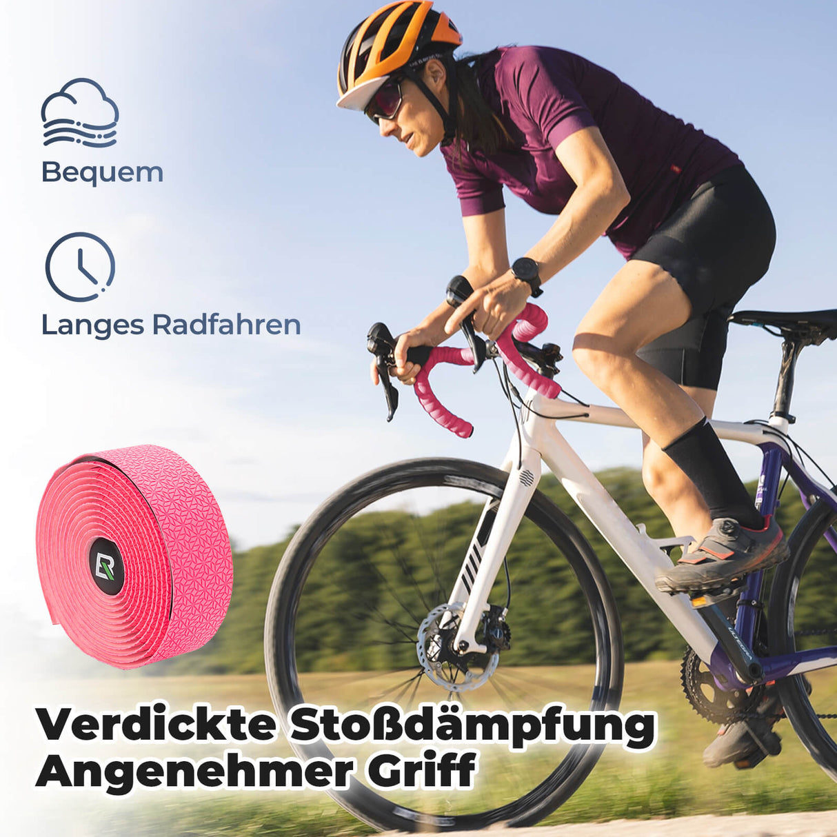 Fahrrad Lenkerband Griffband Lang 220cm für MTB Rennrad Vier Farben - ROCKBROS-EU