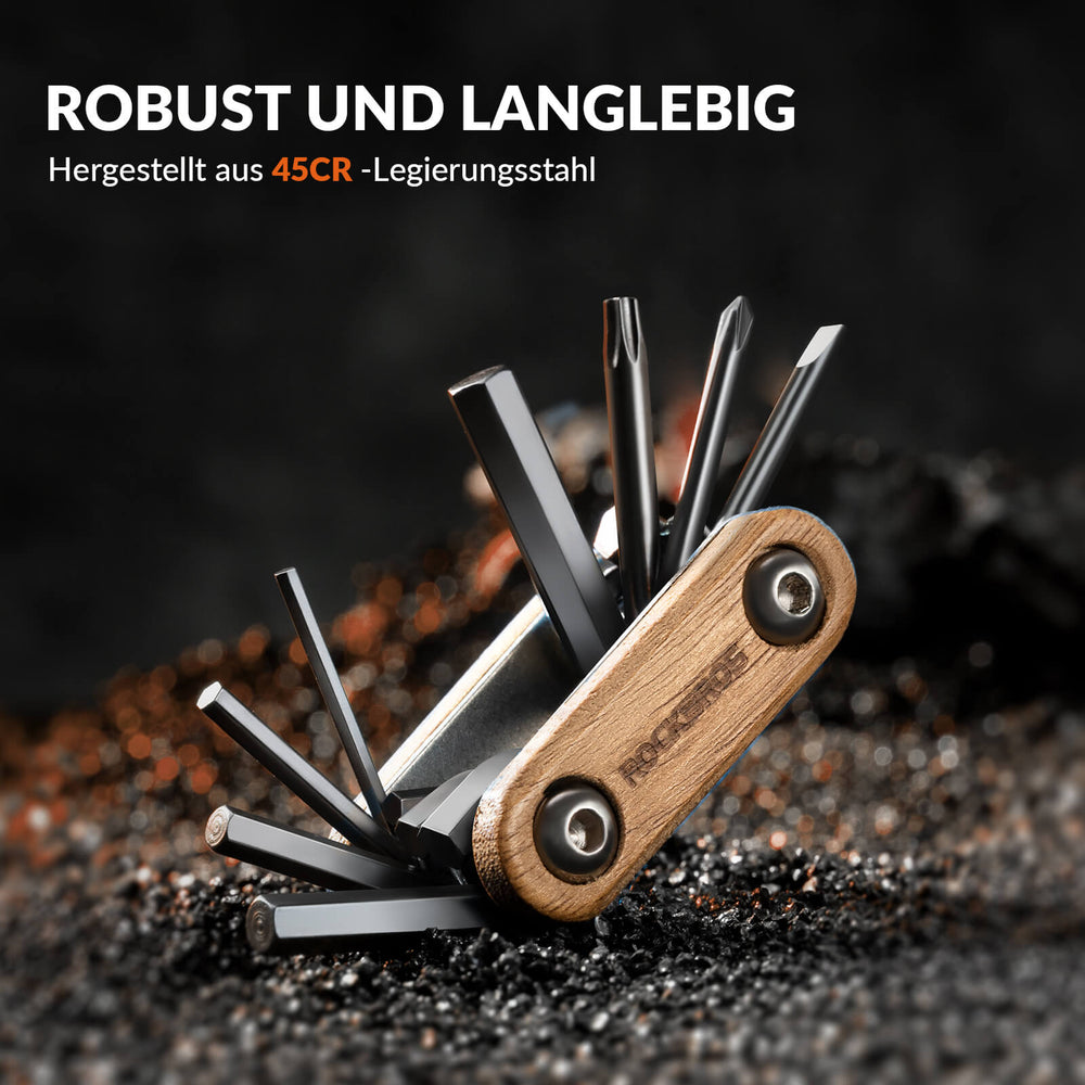 ROCKBROS Fahrrad Multifunktionswerkzeug 8 in 1 Reparaturset 45CR