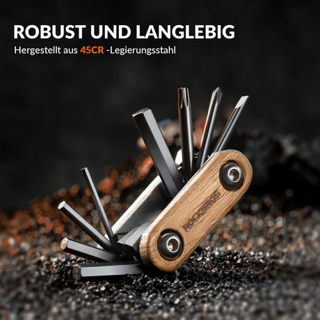 ROCKBROS Fahrrad Multifunktionswerkzeug 8 in 1 Reparaturset 45CR