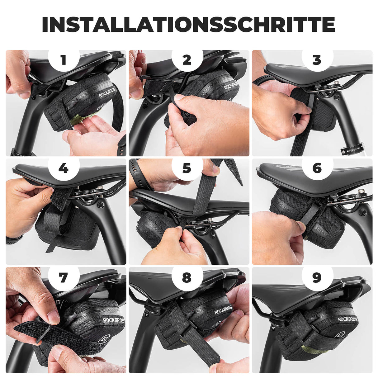 ROCKBROS Fahrrad Satteltasche Kompakte Aufbewahrungstasche Rennrad MTB