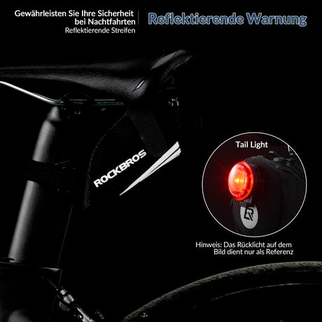ROCKBROS Fahrrad Satteltasche für MTB/Rennrad/Faltrad Mini Portable