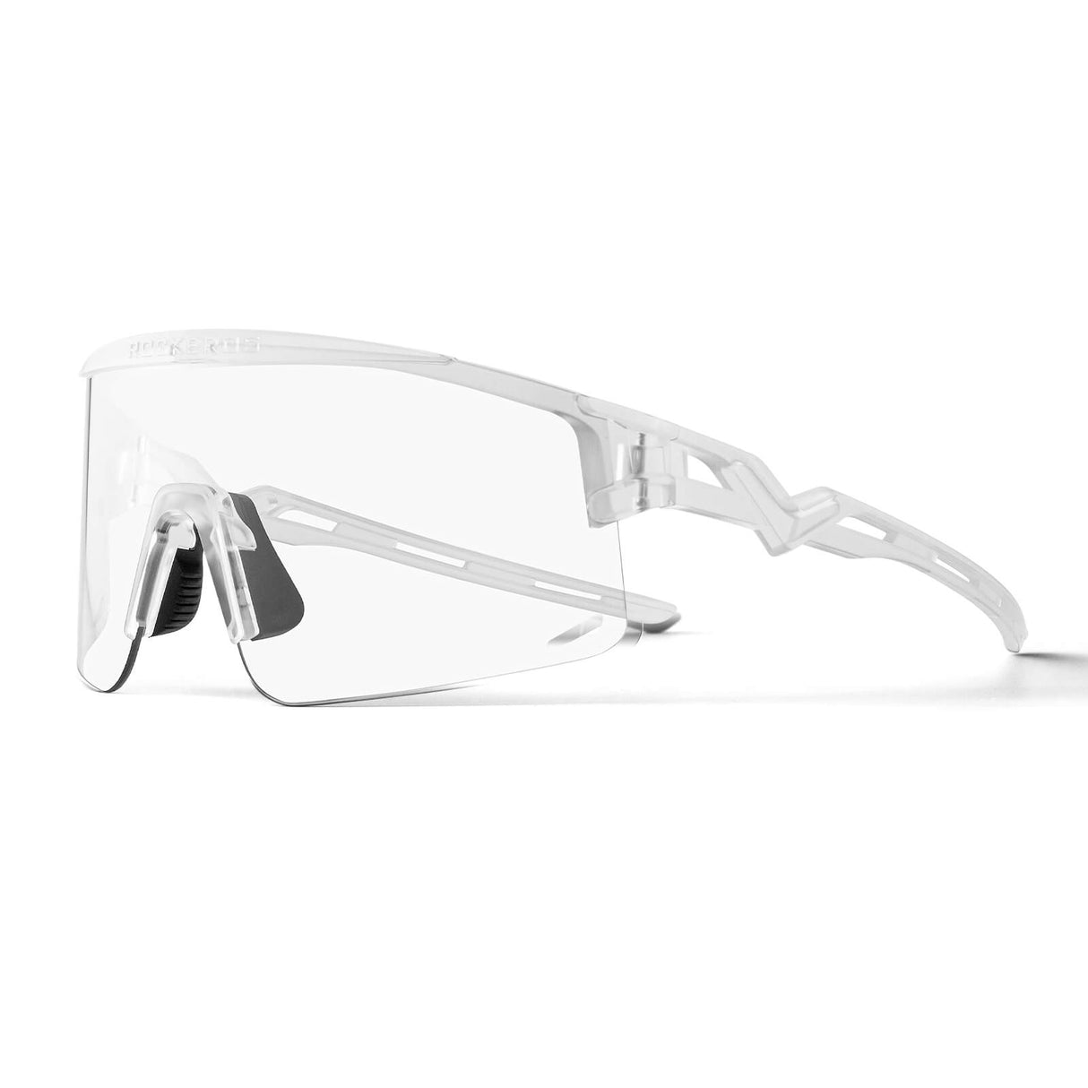 ROCKBROS Fahrradbrille Selbsttönend/Polarisiert Antibeschlag Winddicht UV-Schutz-Klarweiß