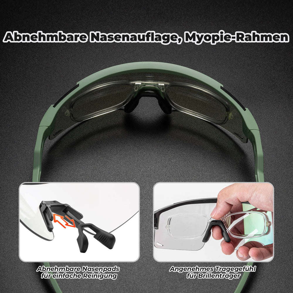 ROCKBROS Fahrradbrille Selbsttönend/Polarisiert Antibeschlag Winddicht UV-Schutz