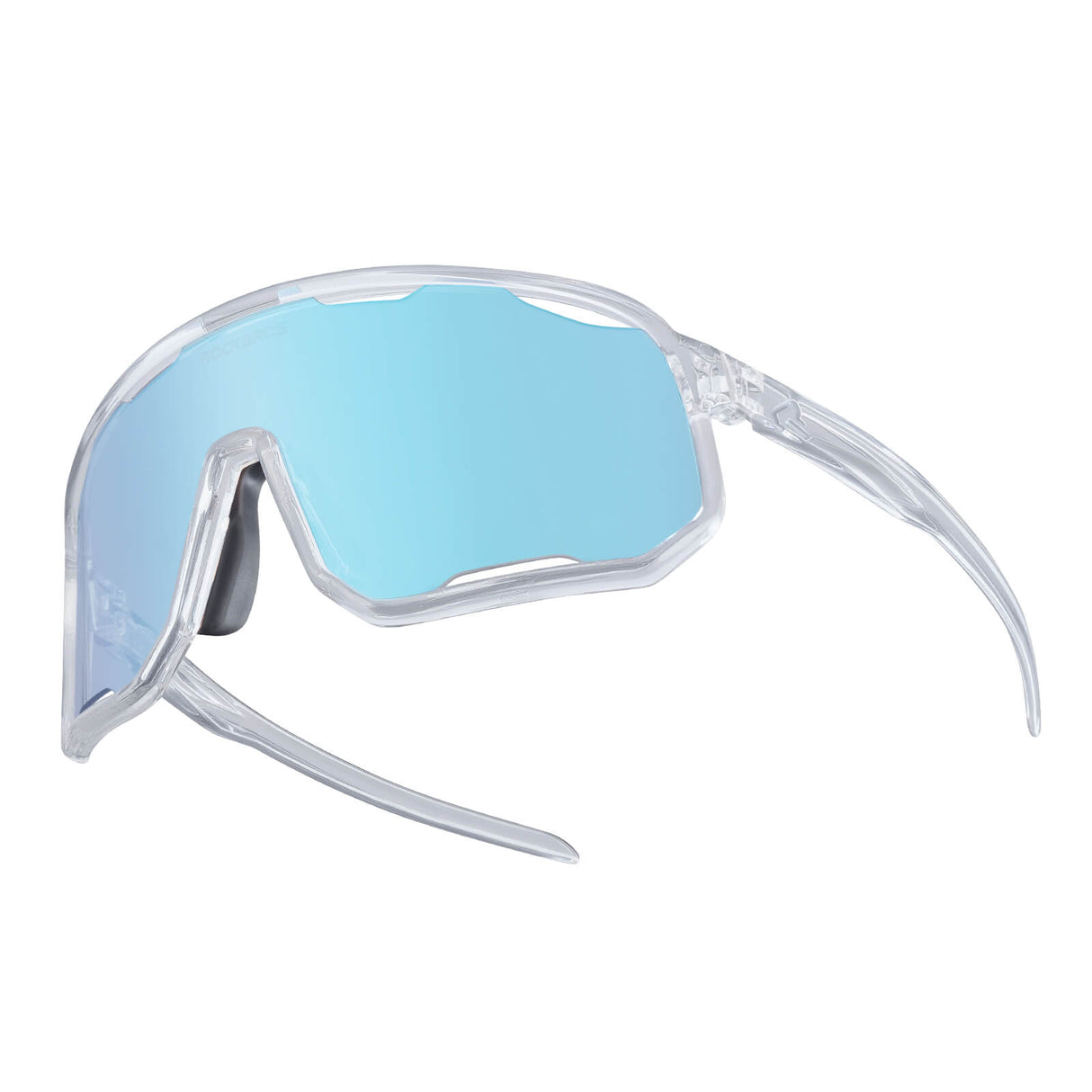 ROCKBROS Fahrradbrille Selbsttönende Sonnenbrille UV-Schutz Wechsel-Nasenpads Damen/Herren-Hellgrau-Blau