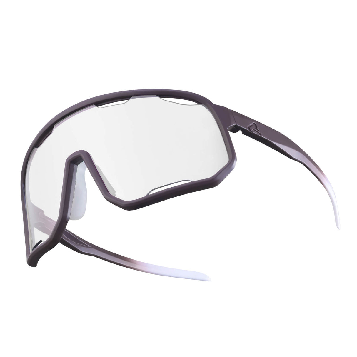 ROCKBROS Fahrradbrille Selbsttönende Sonnenbrille UV-Schutz Wechsel-Nasenpads Damen/Herren-Violett - Hellgrau