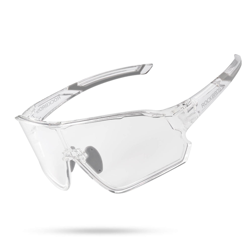 ROCKBROS Fahrradbrille Sonnenbrille Photochrom/Polarisiert UV400 Ultraleicht-Photochrome-Transparent