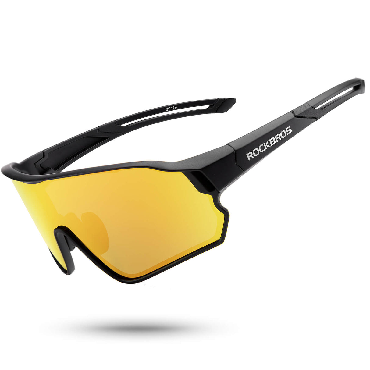 ROCKBROS Fahrradbrille Sonnenbrille Polarisiert UV400 Ultraleicht Blau-Gelb-Schwarz
