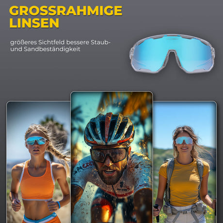 ROCKBROS Fahrradbrille Selbsttönende UV-Schutz Wechsel-Nasenpads Damen/Herren
