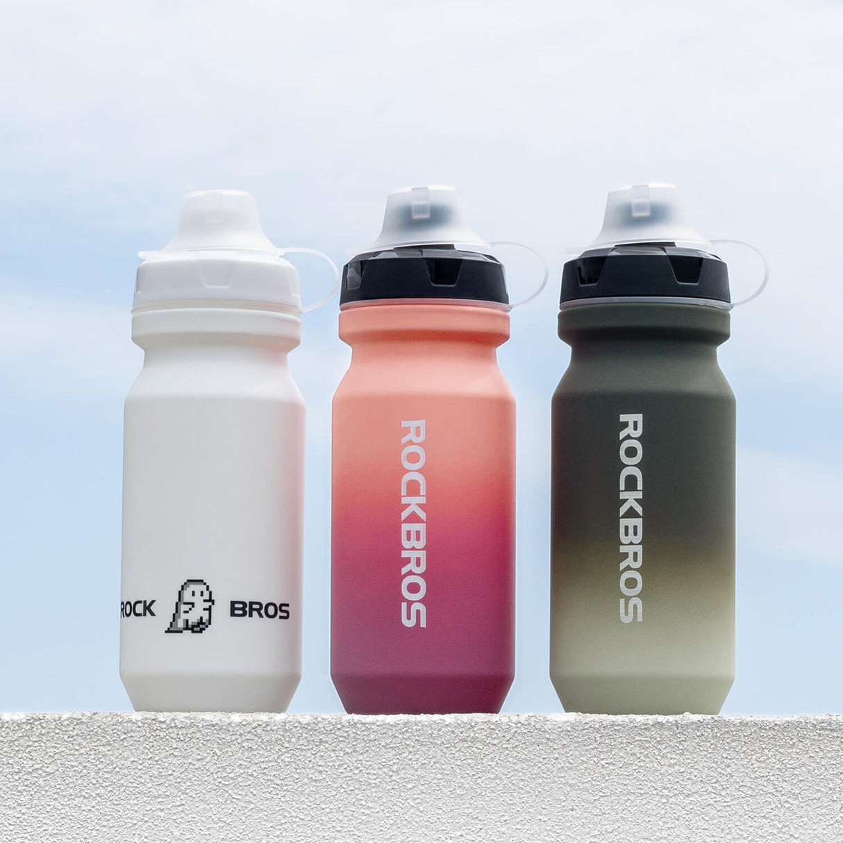 ROCKBROS Fahrradflasche mit auslaufsicherem Pull-Top-Verschluss 600/750ml